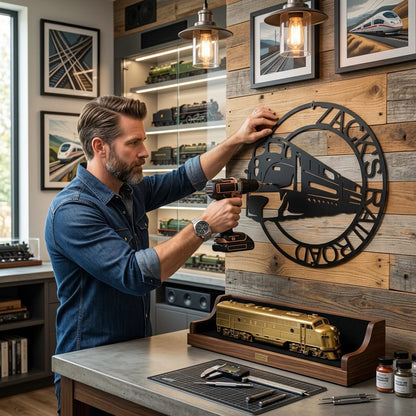 Steel Sign Personalized Vintage Locomotive Metal Sign - A Timeless Tribute to the Spirit of the Rails