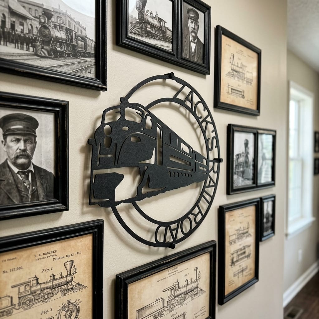 Steel Sign Personalized Vintage Locomotive Metal Sign - A Timeless Tribute to the Spirit of the Rails