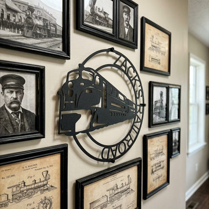 Steel Sign Personalized Vintage Locomotive Metal Sign - A Timeless Tribute to the Spirit of the Rails