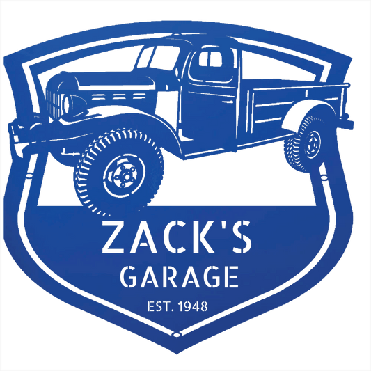 Steel Sign Blue / 12 Power Wagon Dodge 1948