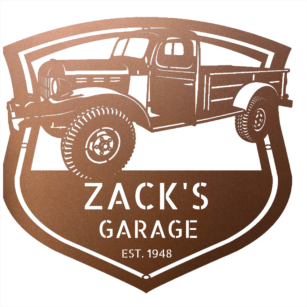 Steel Sign Copper / 12 Power Wagon Dodge 1948