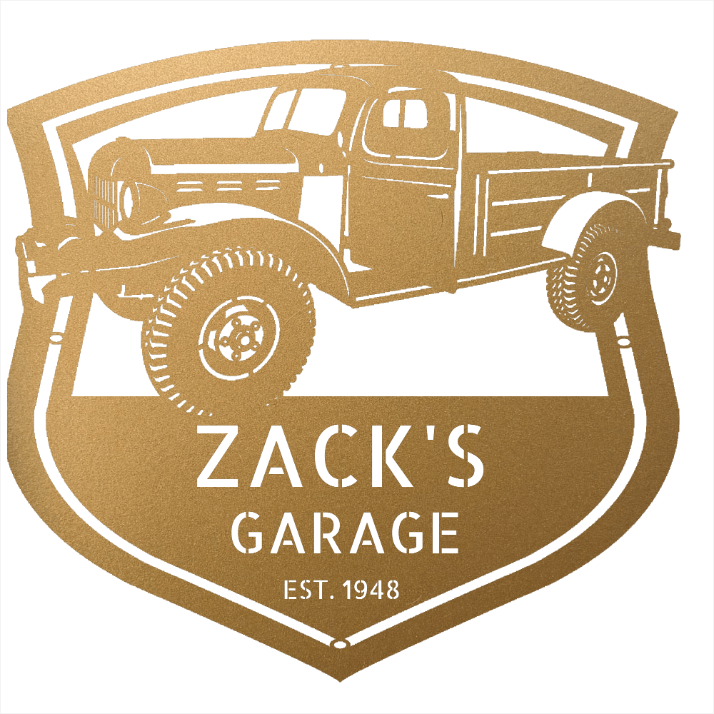 Steel Sign Gold / 12 Power Wagon Dodge 1948