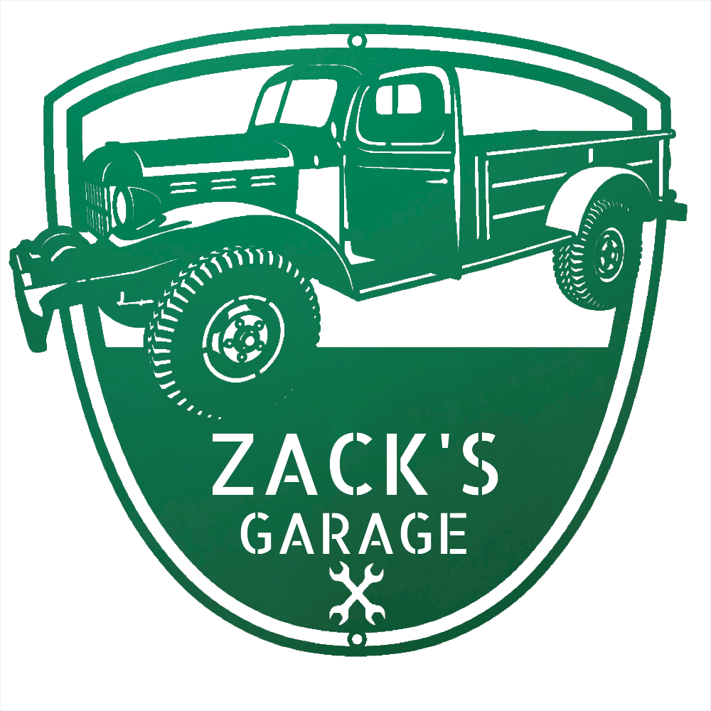 Steel Sign Green / 12 Power Wagon Dodge 1948