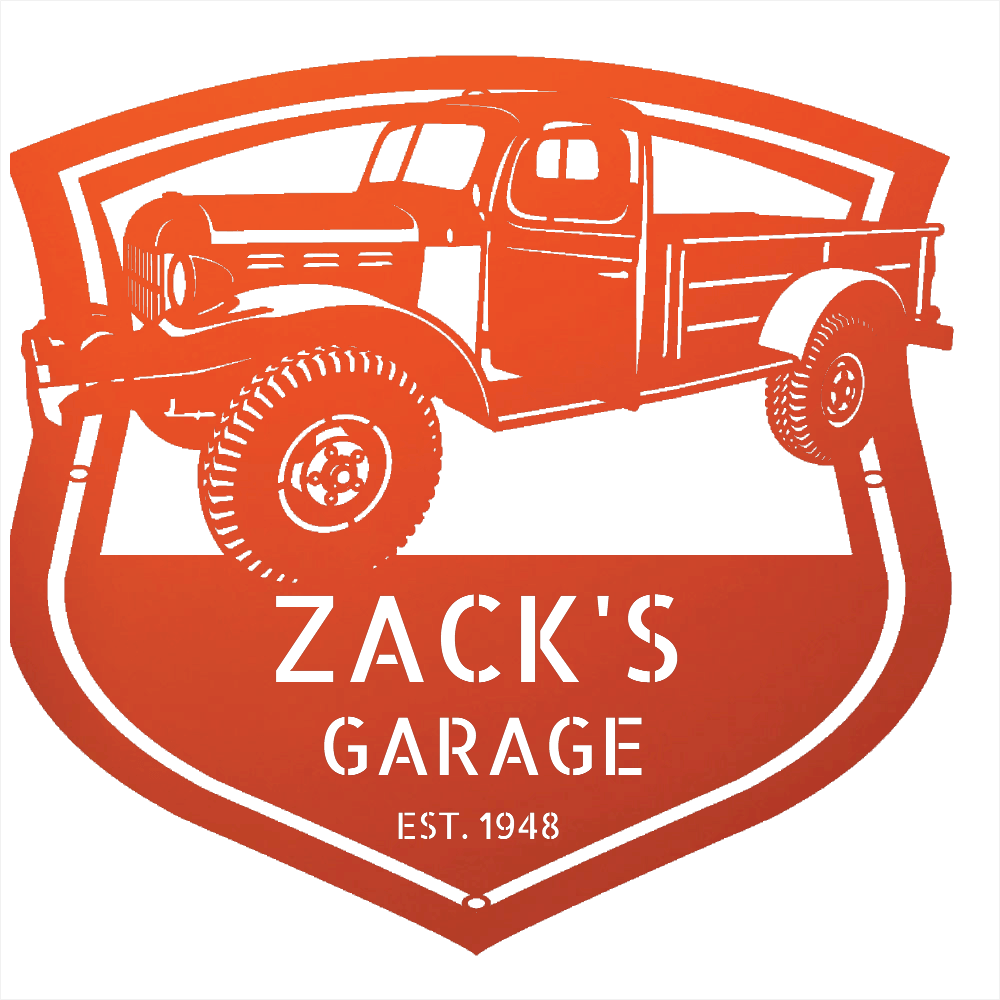 Steel Sign Orange / 12 Power Wagon Dodge 1948