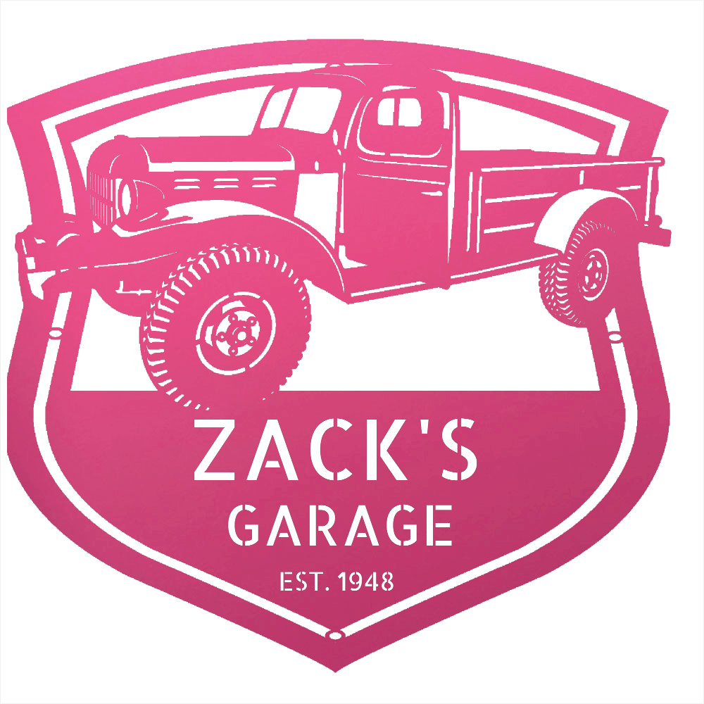 Steel Sign Pink / 12 Power Wagon Dodge 1948