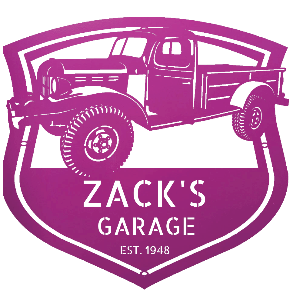 Steel Sign Purple / 12 Power Wagon Dodge 1948