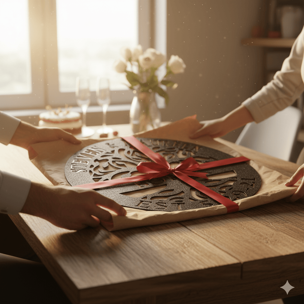 Steel Sign Tree of Life Family Name Sign – Personalized Metal Wall Art with Est. Date