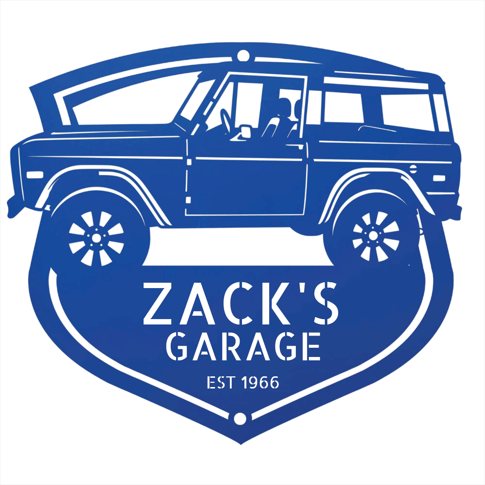 Steel Sign Blue / 12 Vintage 1966 Ford Bronco Garage Sign | Personalized Classic Bronco