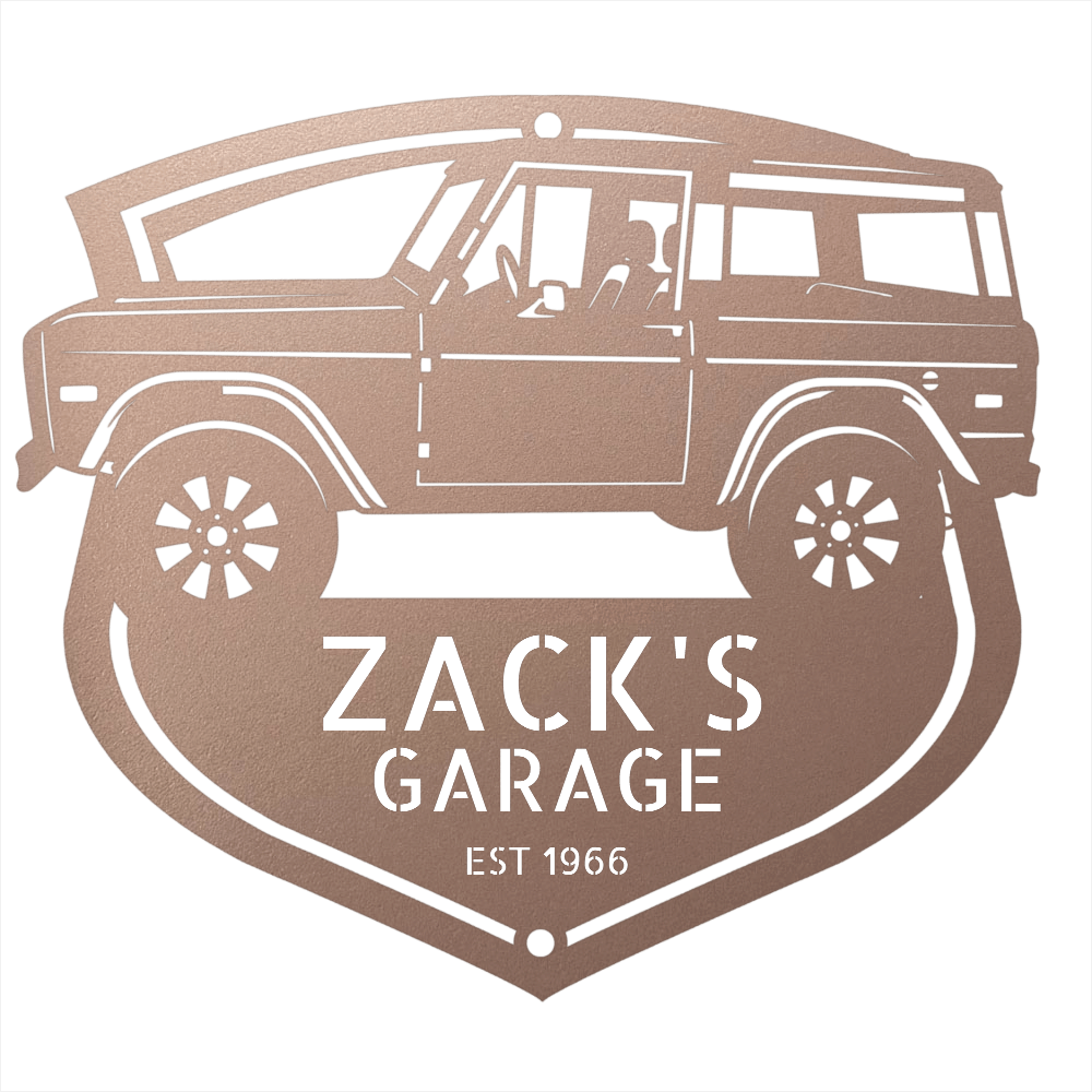 Steel Sign Rose / 12 Vintage 1966 Ford Bronco Garage Sign | Personalized Classic Bronco
