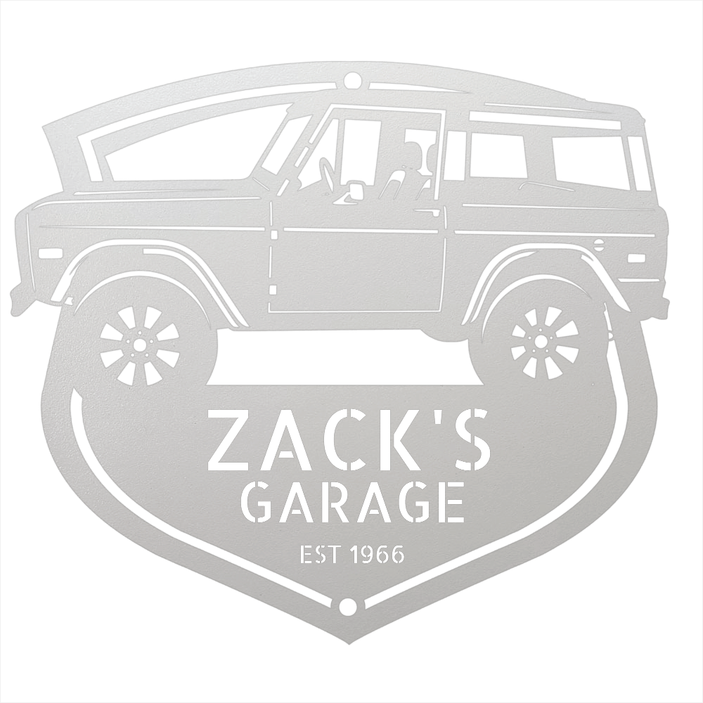 Steel Sign White / 12 Vintage 1966 Ford Bronco Garage Sign | Personalized Classic Bronco