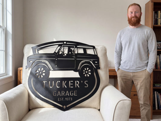 Steel Sign Vintage 1966 Ford Bronco Garage Sign | Personalized Classic Bronco