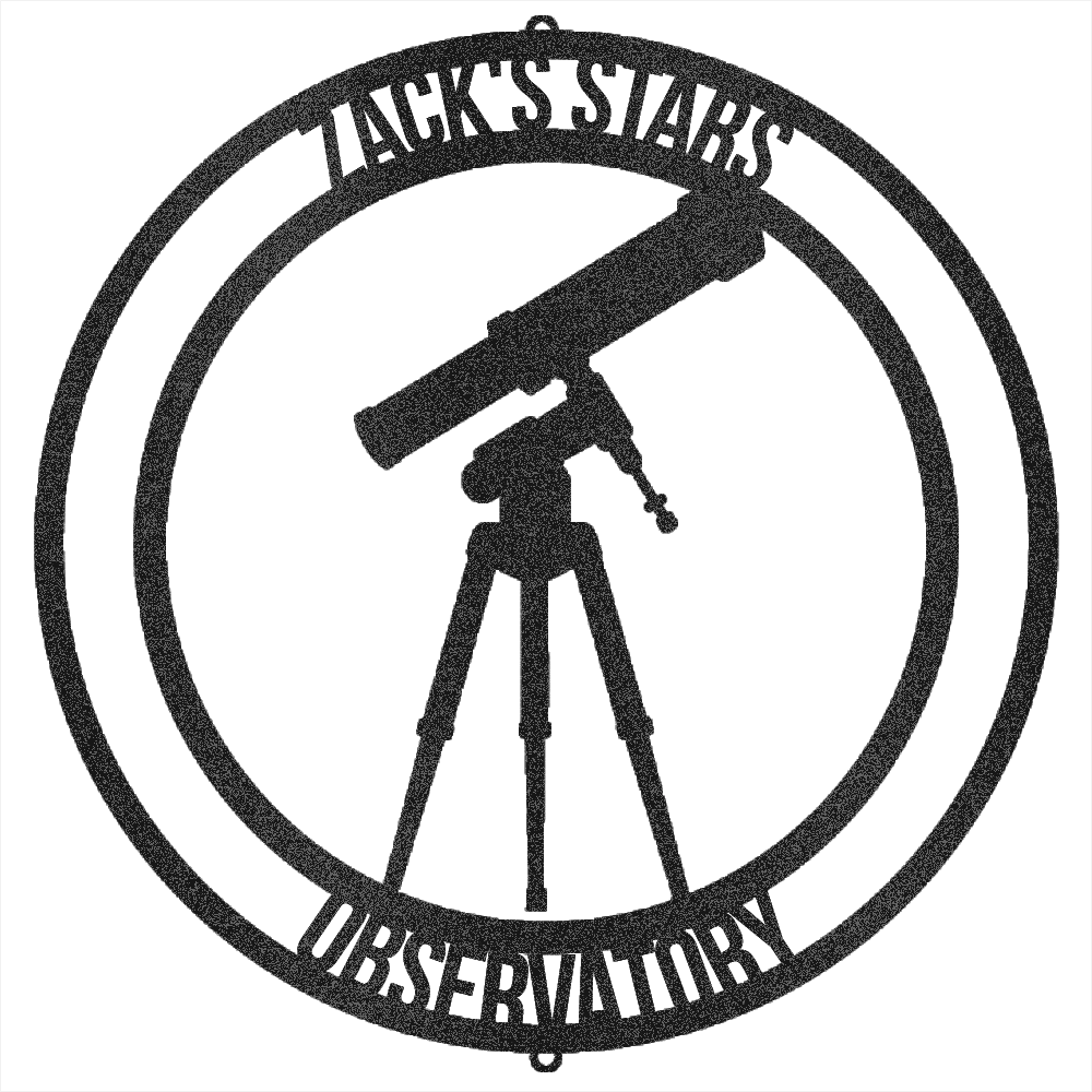Black / 12 Telescope Observatory Metal Sign