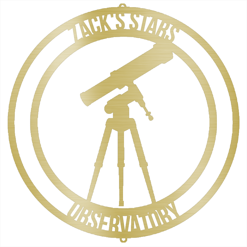 Gold / 12 Telescope Observatory Metal Sign