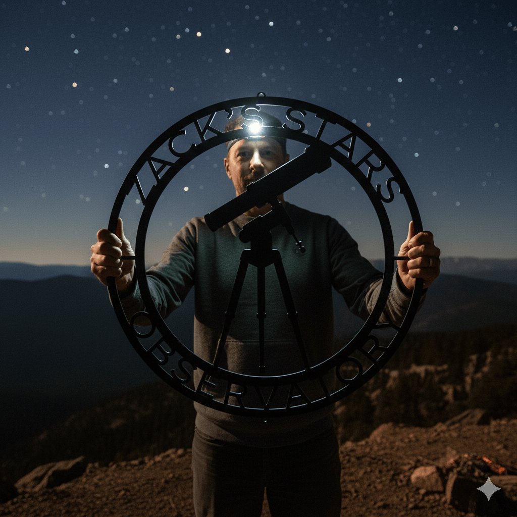 Telescope Observatory Metal Sign
