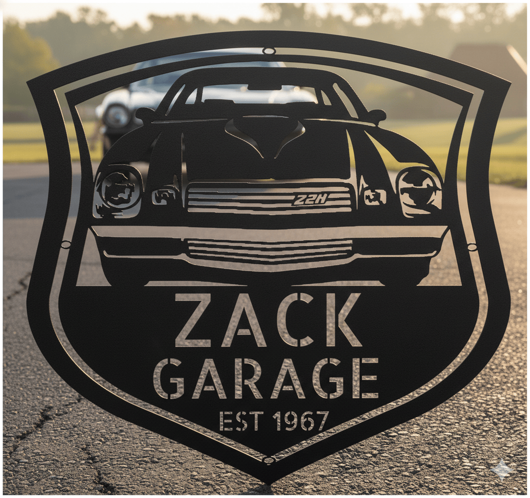 Wall Art Black / 12 Inch 1978 Chevrolet Camaro z28
