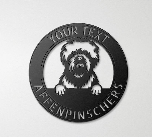 Wall Art AFFENPINSCHERS -Dog Metal Sign