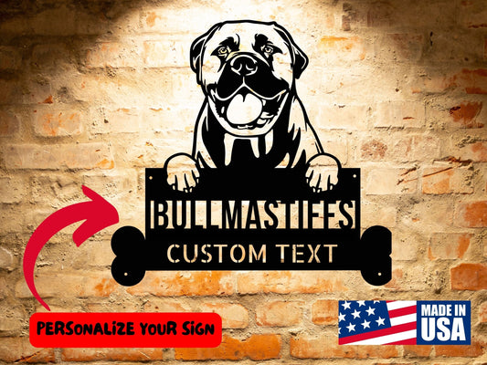 Wall Art Bullmastiff  Dog Sign