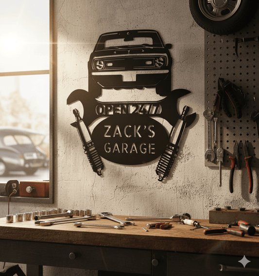 Wall Art CAMARO 1968 SIGN - Personalized Car Garage Camaro 1968 Steel Name Sign