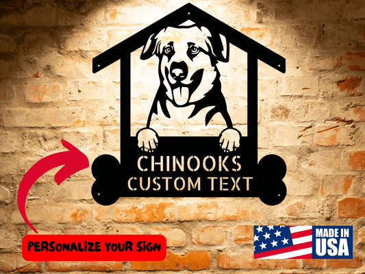 Wall Art Chinook Dog Sign