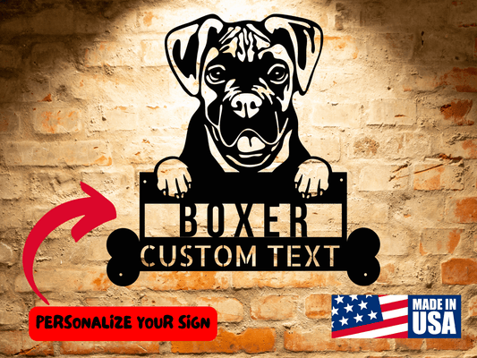 Wall Art Custom Boxer Dog Sign