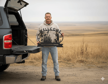 Wall Art CUSTOMIZED HUNTER SIGN - Monogram Wall Art Hunter Gifts Monogram Steel