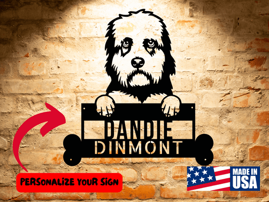 Wall Art Dandie Dinmont Dog Sign
