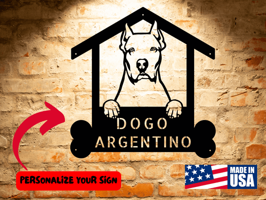 Wall Art Dogo Argentino Dog Sign