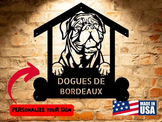 Wall Art Dogue de Bordeaux Dog Sign