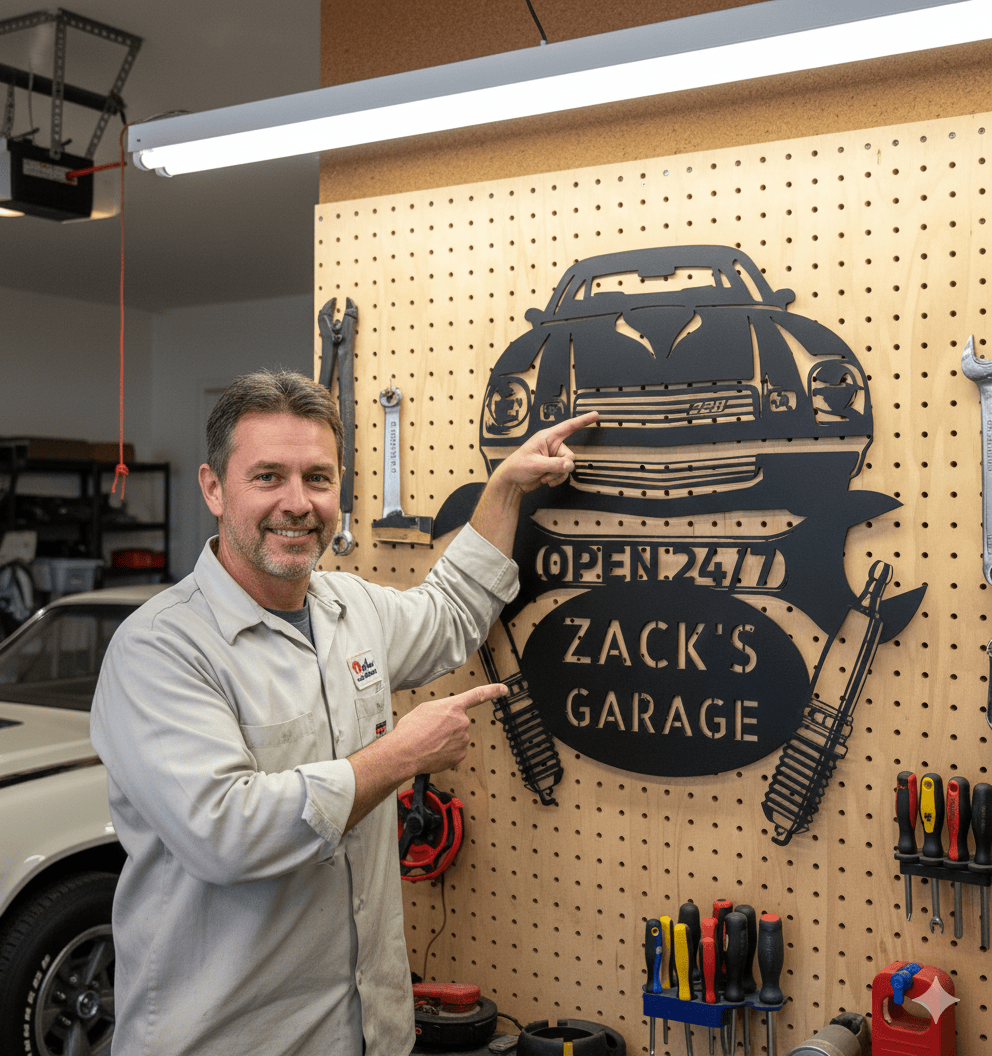 Wall Art GARAGE CAR SIGN - Personalized Car Camaro 1978 Steel Monogram Wall Art