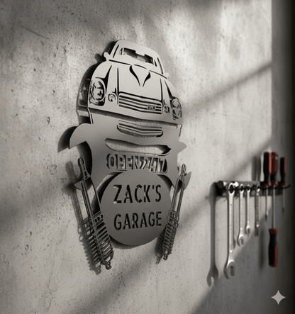 Wall Art GARAGE CAR SIGN - Personalized Car Camaro 1978 Steel Monogram Wall Art