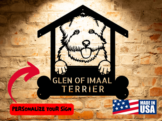 Wall Art Glen of Imaal Terrier Dog Sign