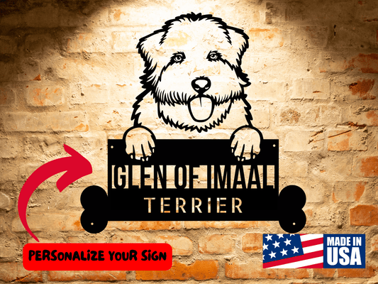 Wall Art Glen of Imaal Terrier Dog Sign