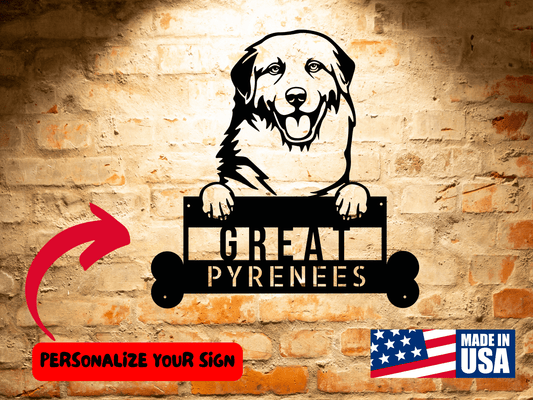 Wall Art GREAT PYRENEES Dog Sign