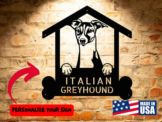 Wall Art Italian Greyhound Dog Sign
