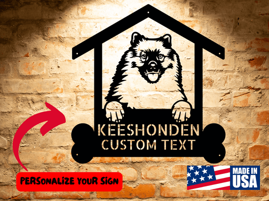 Wall Art Keeshonden Dog Sign