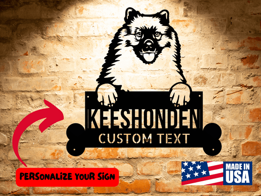Wall Art Keeshonden Dog Sign