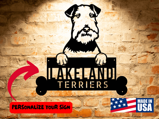 Wall Art Lakeland Terrier Dog Sign,