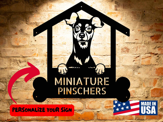 Wall Art Miniature Pinschers Dog Sign