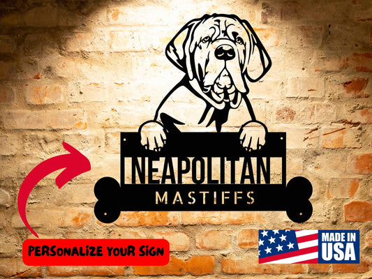 Wall Art Neapolitan Mastiffs Dog Sign