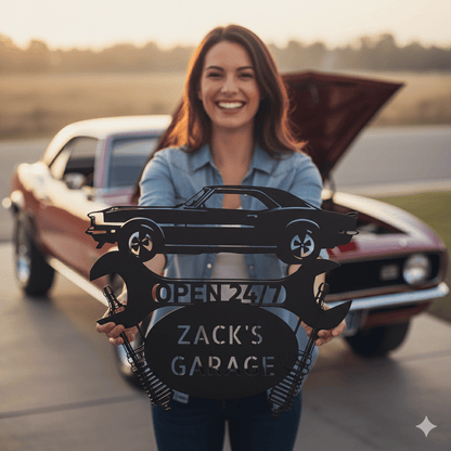 Wall Art Personalized 1967 Camaro Garage Sign – Custom Metal Wall Art for Car Lovers