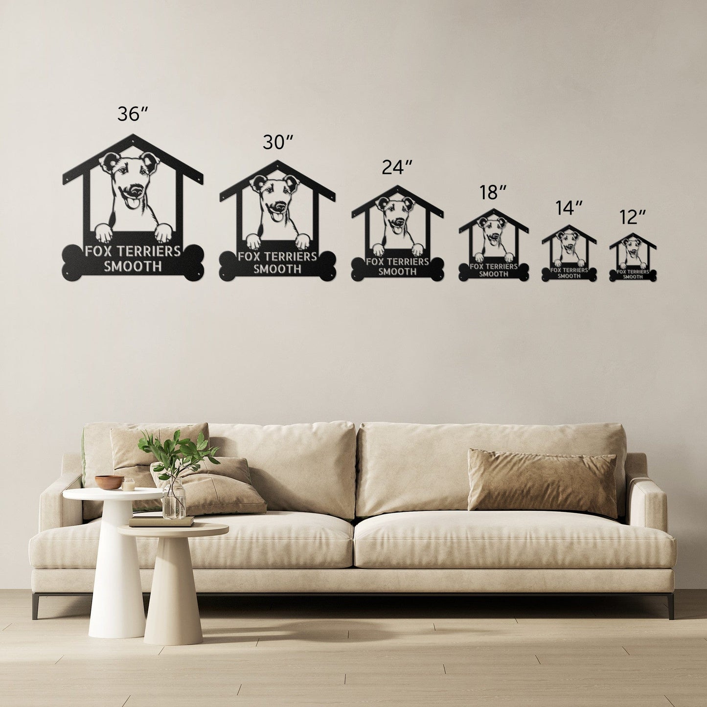 Wall Art Smooth Fox Terriers Dog Sign