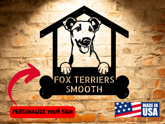 Wall Art Smooth Fox Terriers Dog Sign
