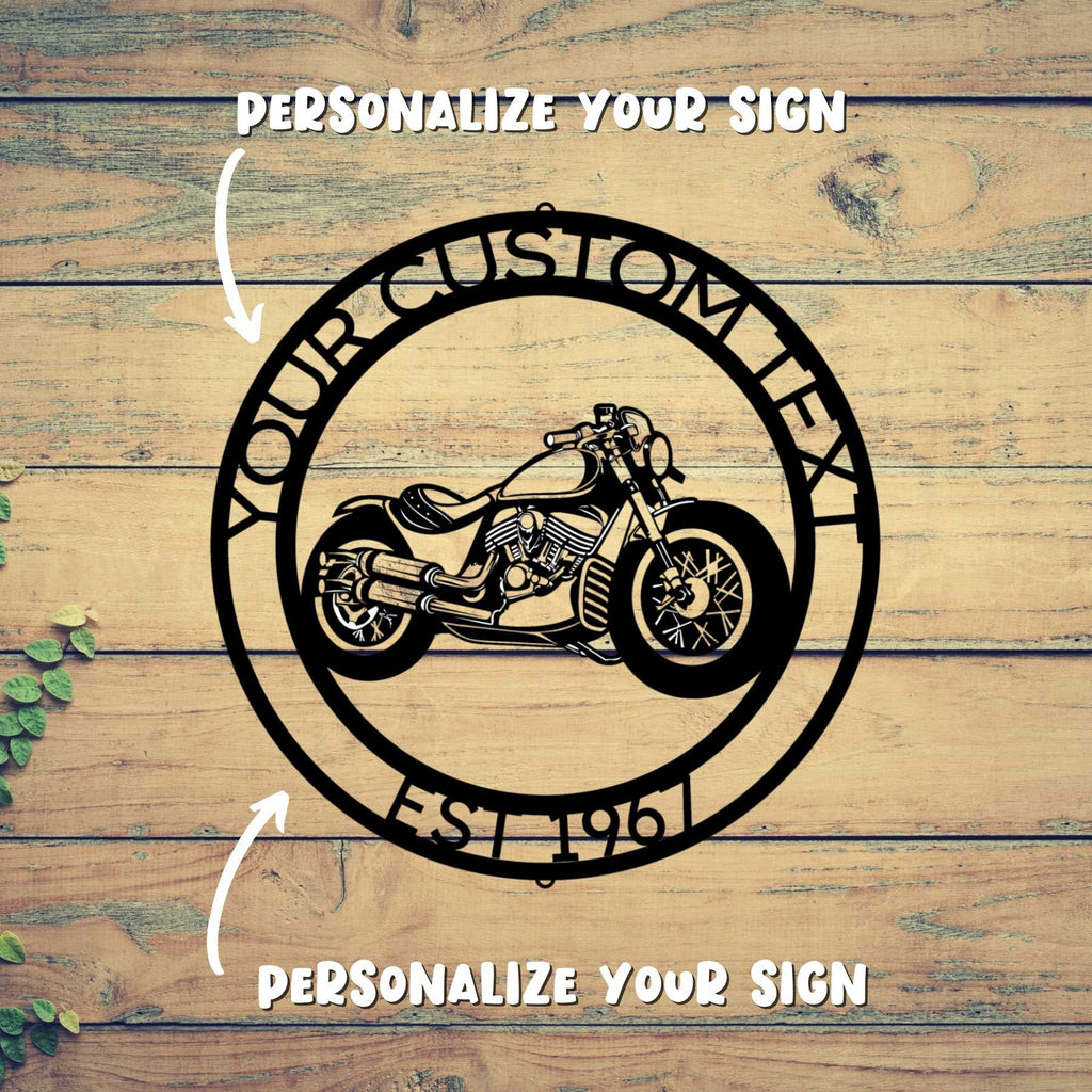 A wooden sign with a Mechanic Metal Wall Art, Personalized Garage Signs on it.