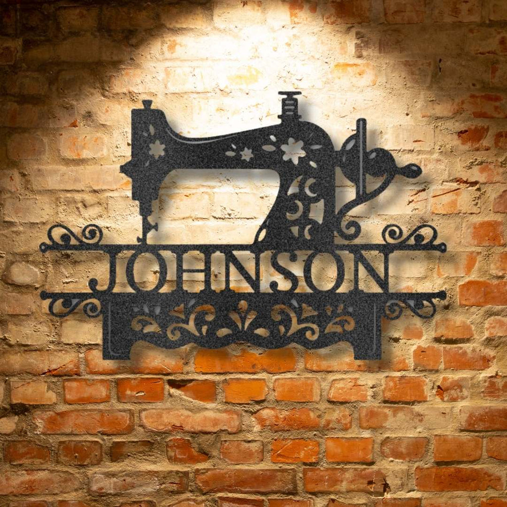 A durable personalized steel monogram with the name johnson, custom handmade design.