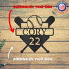 A Unique Custom Baseball Monogram - Durable Metal Sign featuring the name cory 22.