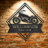 Williamson Retro Garage Personalized Monogram - Steel Sign.