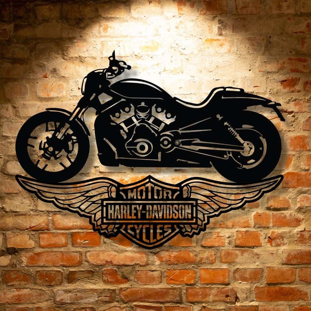 Harley-Davidson Night Rod special Steel Monogram motorcycle wall art.