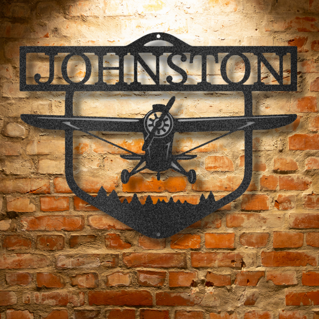 A unique and durable Personalized Family Steel Sign with the word johnston on it.