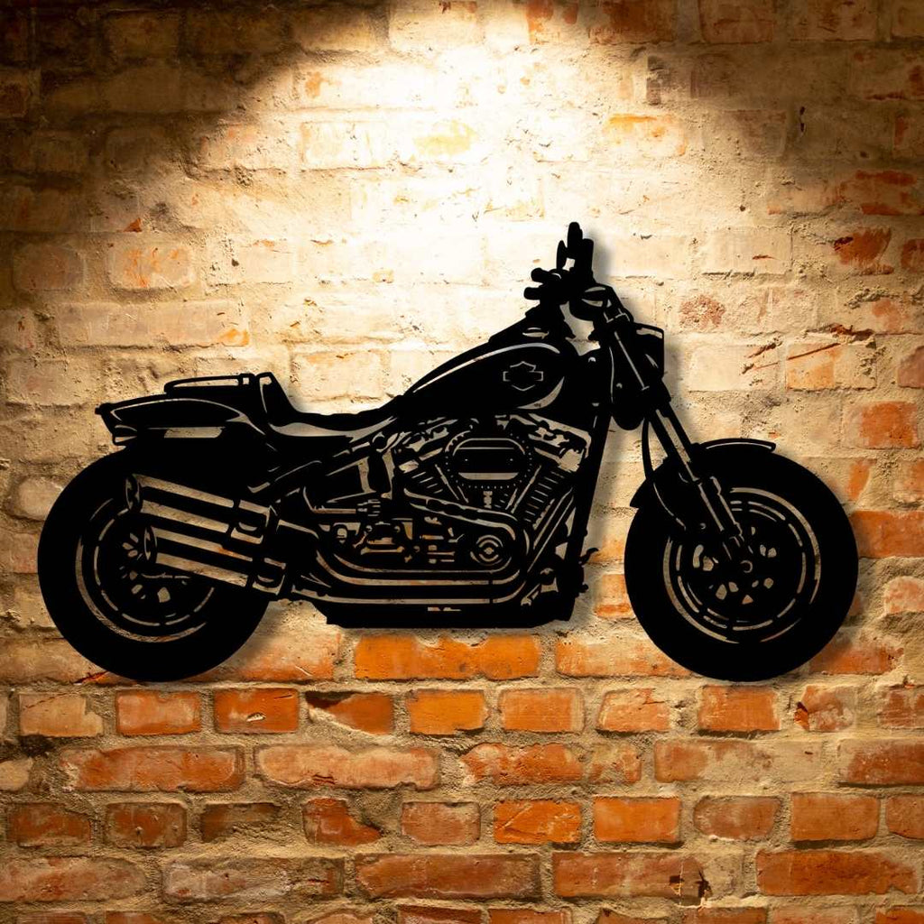 Harley Davidson FatBob 114 Hero - Unique Metal Art Gifts Motorcycle Metal Sign.