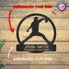 A durable outdoor metal sign personalized with the name John Smith, perfect for wall art decor.